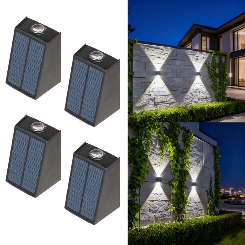 Solvanta - 4 Pack Solar Up and Down Wall Lights
