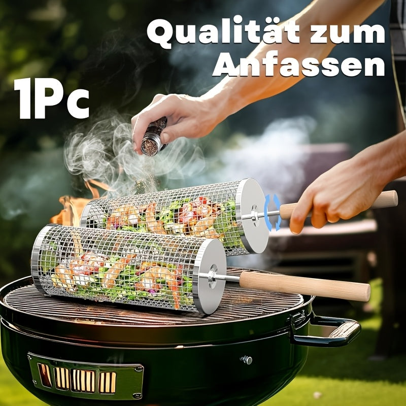 ROLLGRILL – Panier de grillade roulant en acier inoxydable