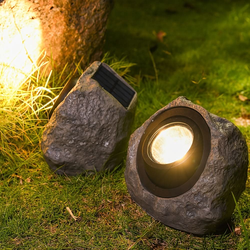 Stoneva - Solar Simulated Rock Garden Light
