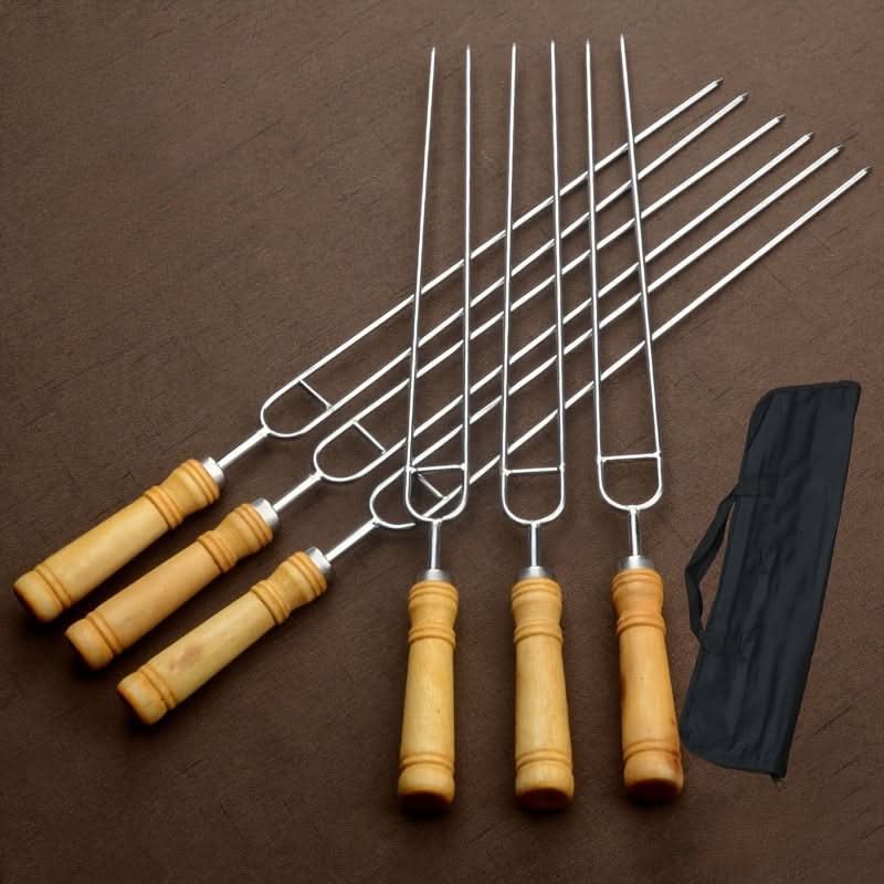 GRILLSKEW – 6-teiliges Set Edelstahl-Grillspieße