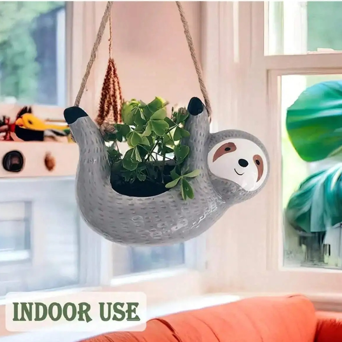 SLOTHBLOOM – Hanging Ceramic Succulent Planter
