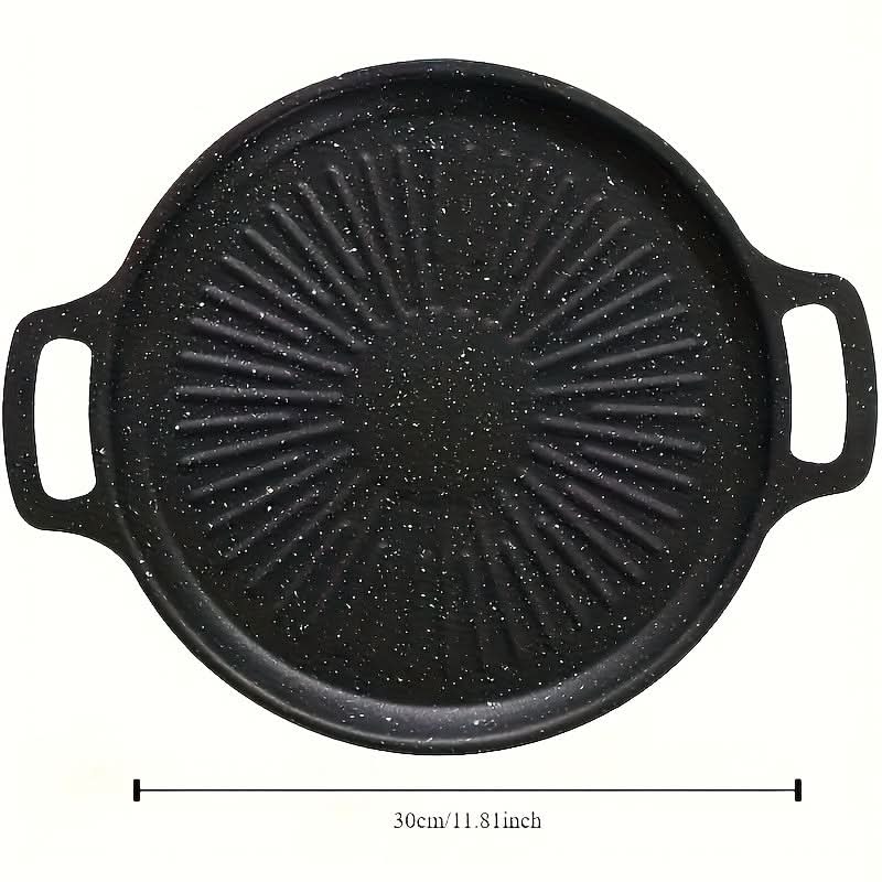 OUTDOORIX – Tragbare gusseiserne Grillpfanne im rustikalen Design