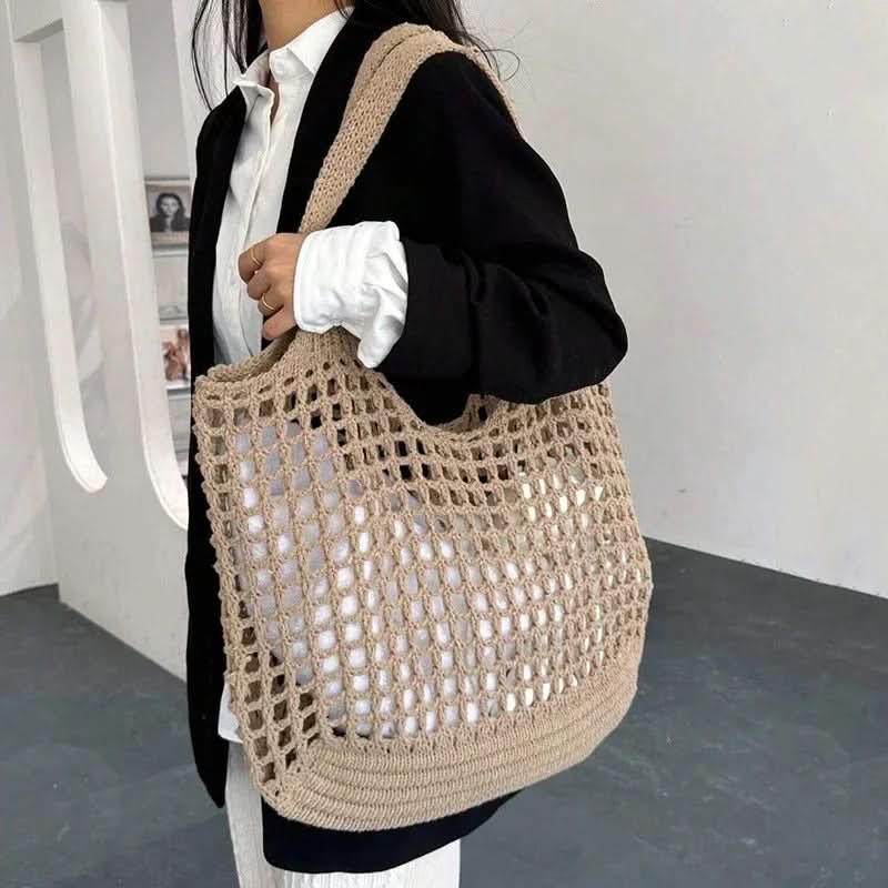 SANDWEAVE – Häkelgewebte Strandtasche