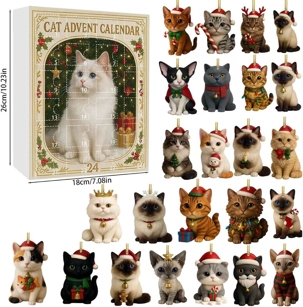 MEOWVENTA – Calendario de Adviento para gatos con figuritas coleccionables para divertirse en Navidad