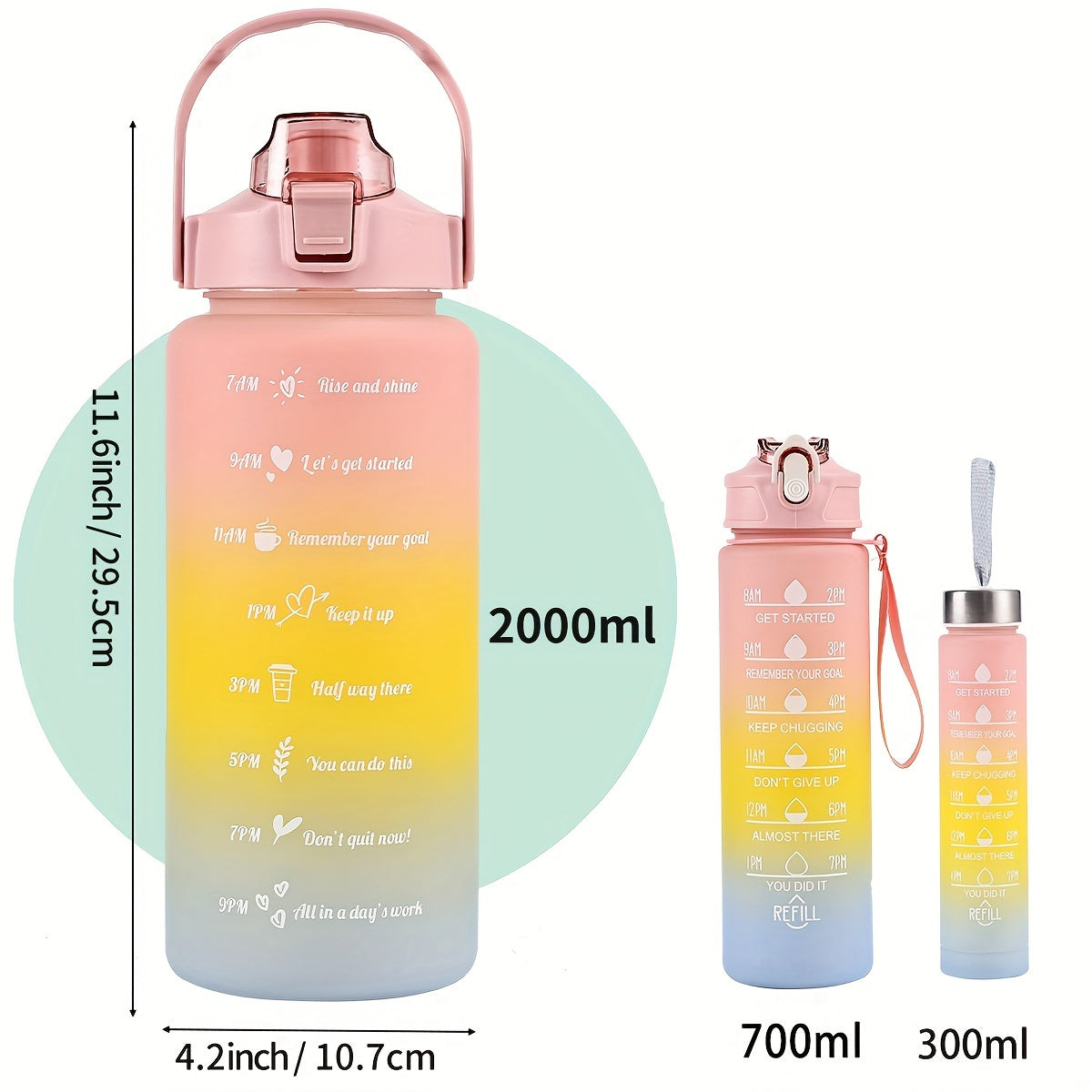 HYDRAGRAD – Gradient Water Bottle with Straw