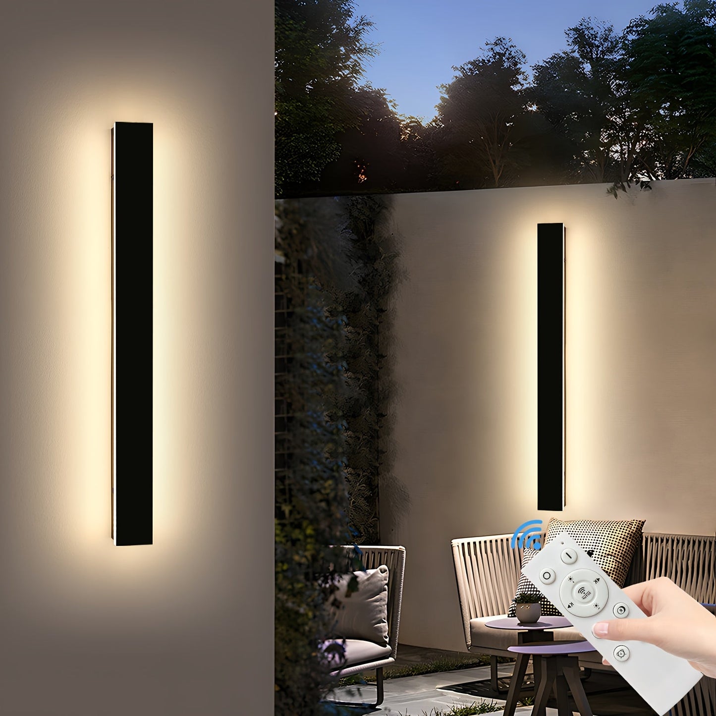 Brillanova - Dimmable Long Outdoor Wall Sconce