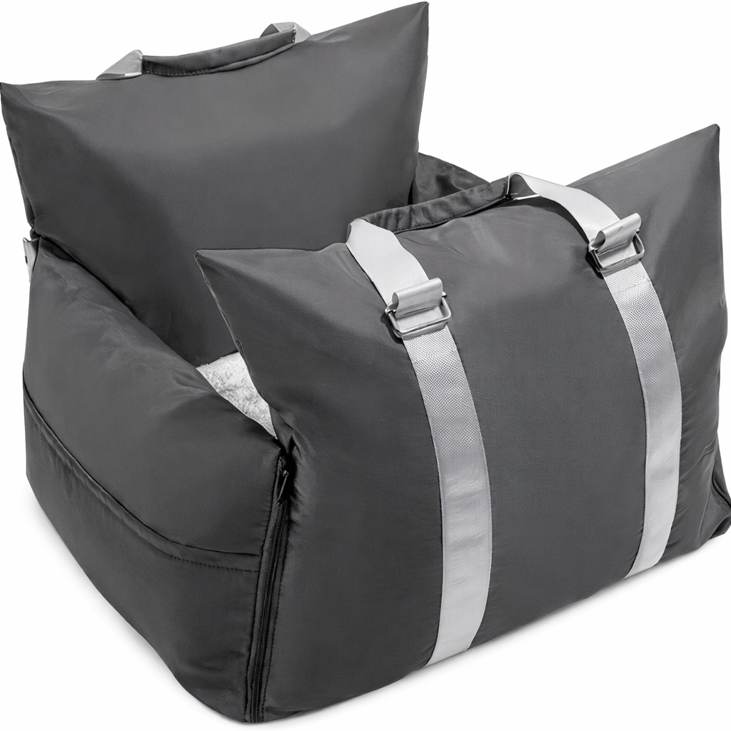 PAWCRADLE – Lit de siège réglable pour chien avec sangles de sécurité pour un confort de voyage sécurisé