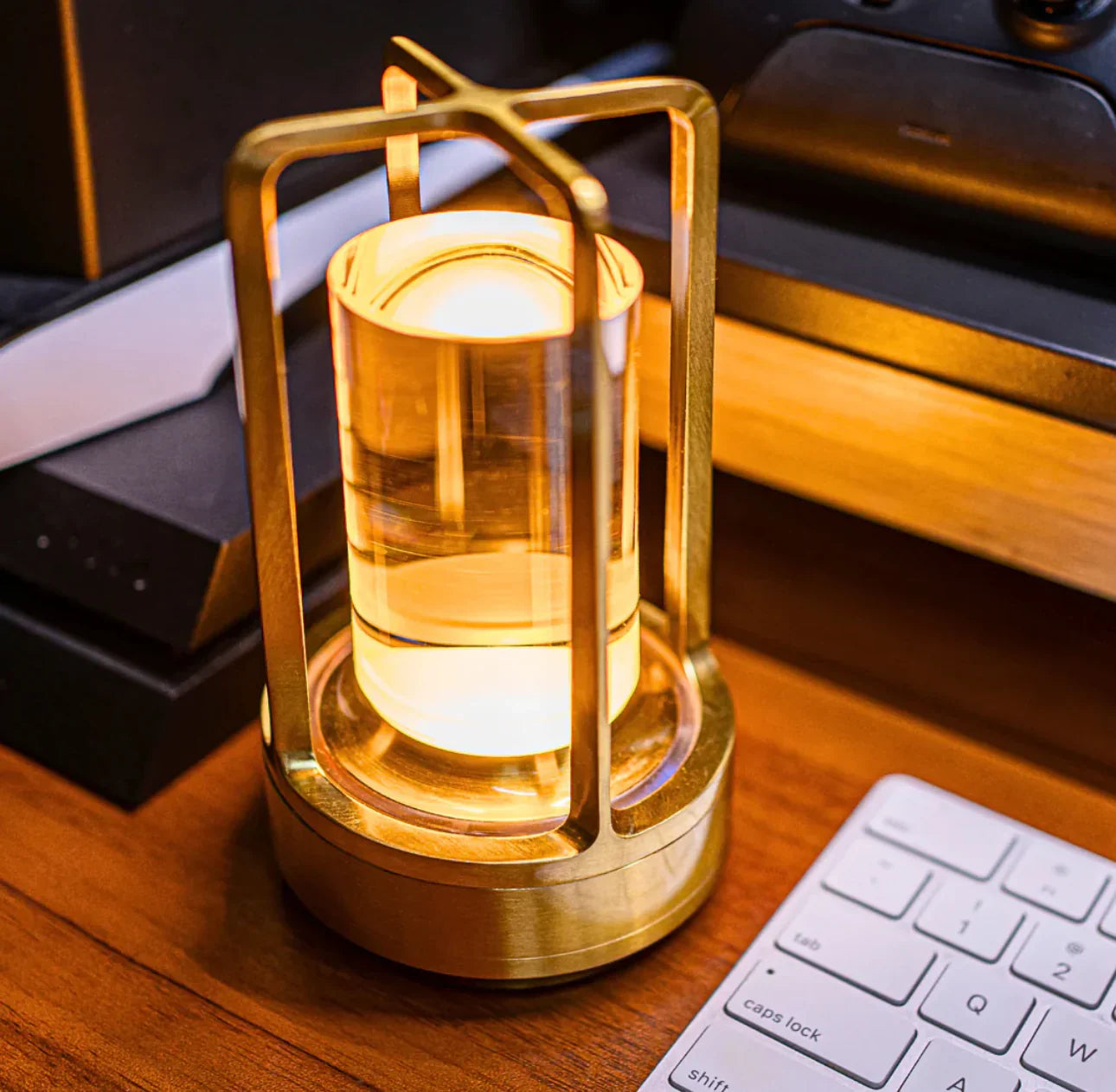 Elegant Portable Table Lamp - Cordless Crystal Accent Light with Dimmable Settings 8