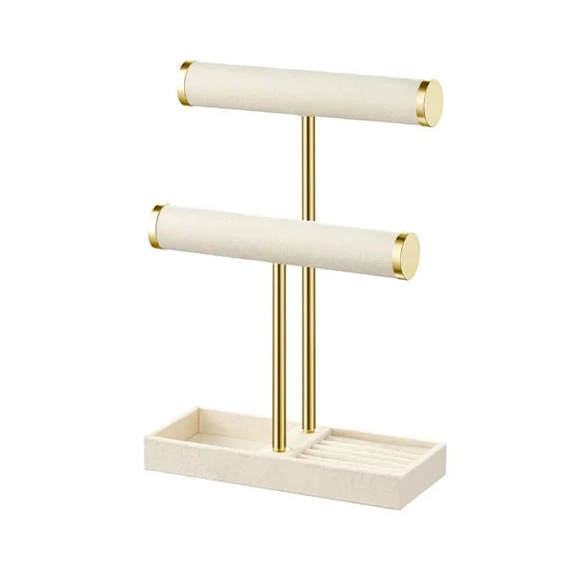 Elegant Two-Level T-Style Jewelry Stand for Bracelets & Bangles Display 7