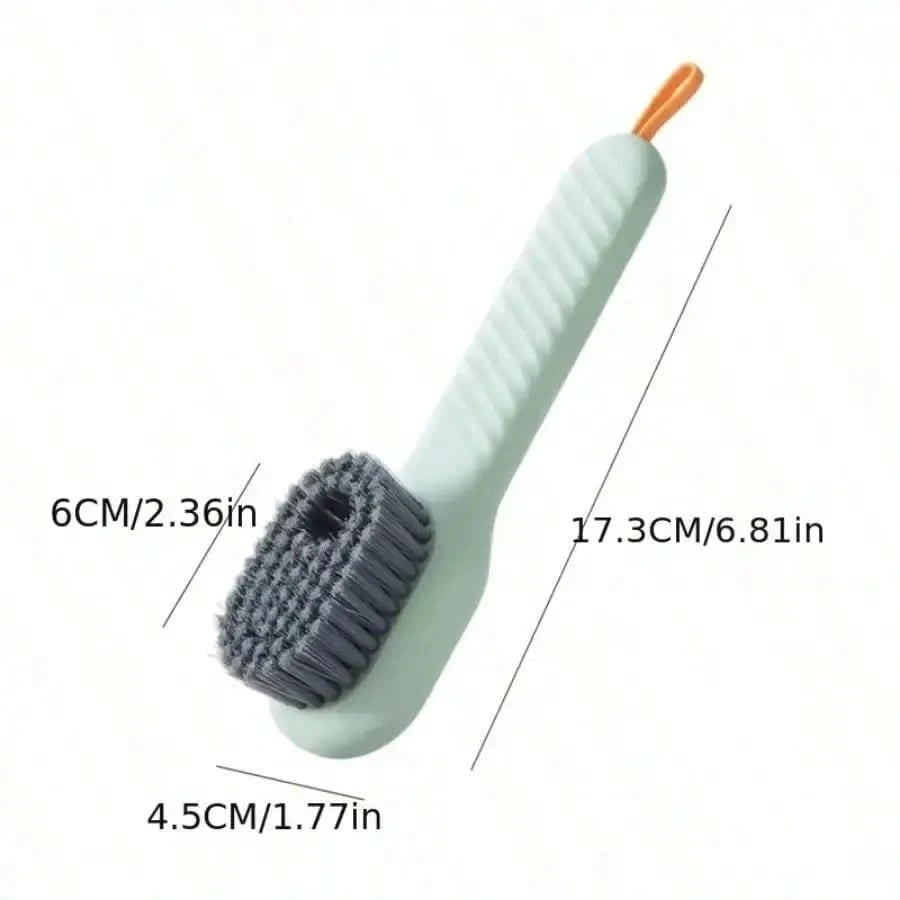 Ergonomic Green Shoe Cleaning Brush with Soft Bristles for Versatile Use 2