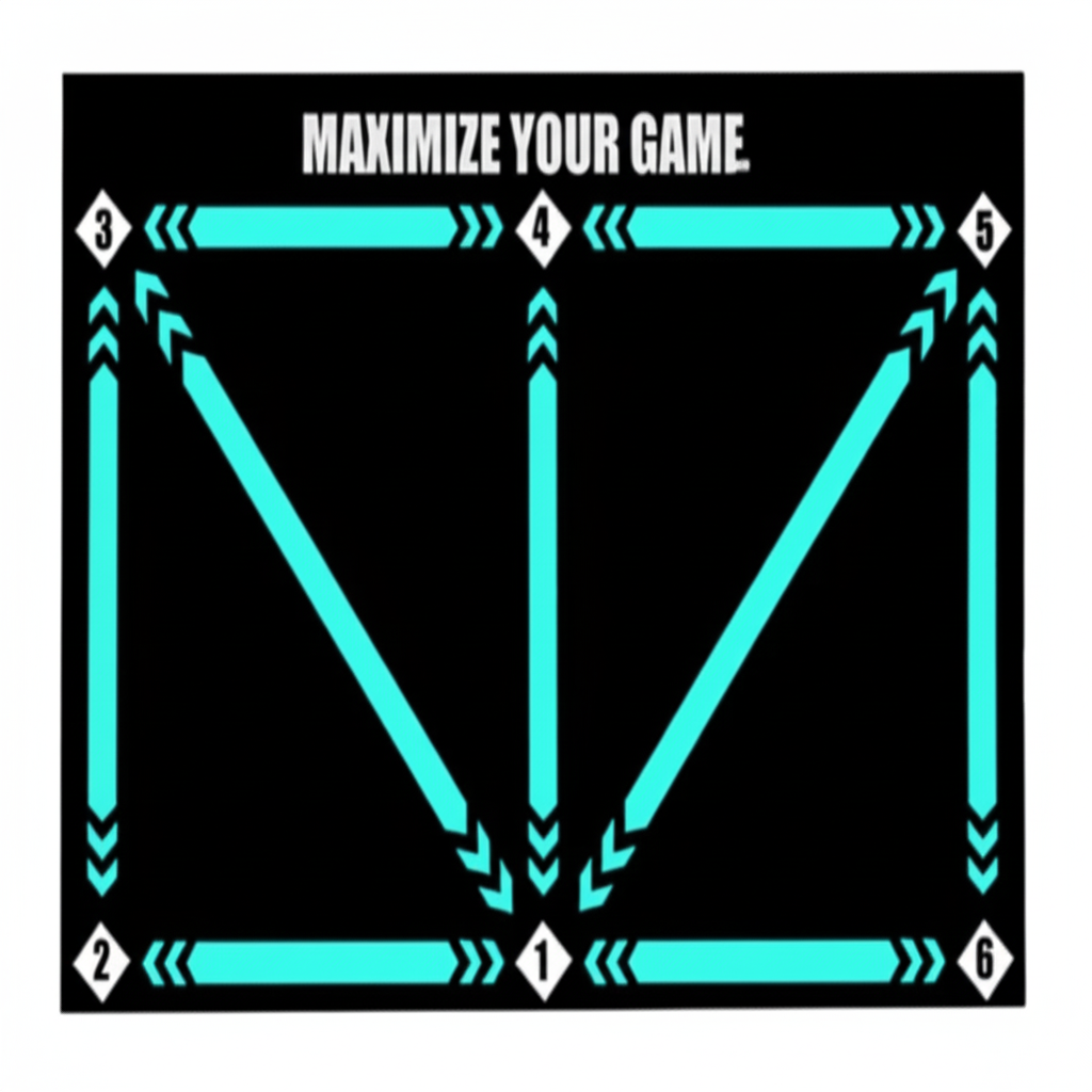 FootMaster Soccer Training Mat - Non-Slip Grip for Technique & Coordination 9