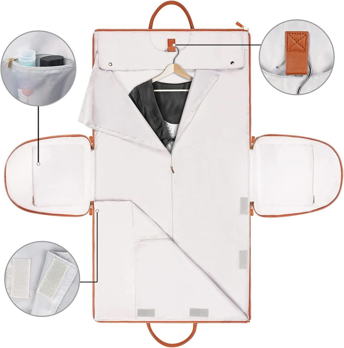 GARMENTGO Travel Bag - Foldable garment bag made of PU leather for crease-free travelling in style 8