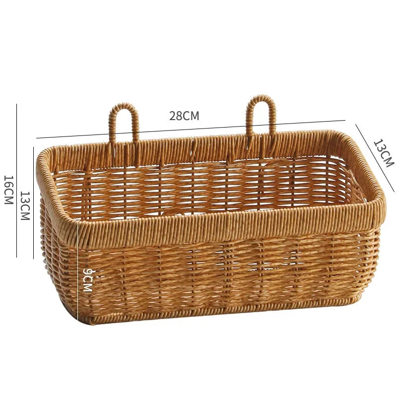 Hand Woven Wall Hanging Basket - Decorative Woven Storage for Home Decor 5