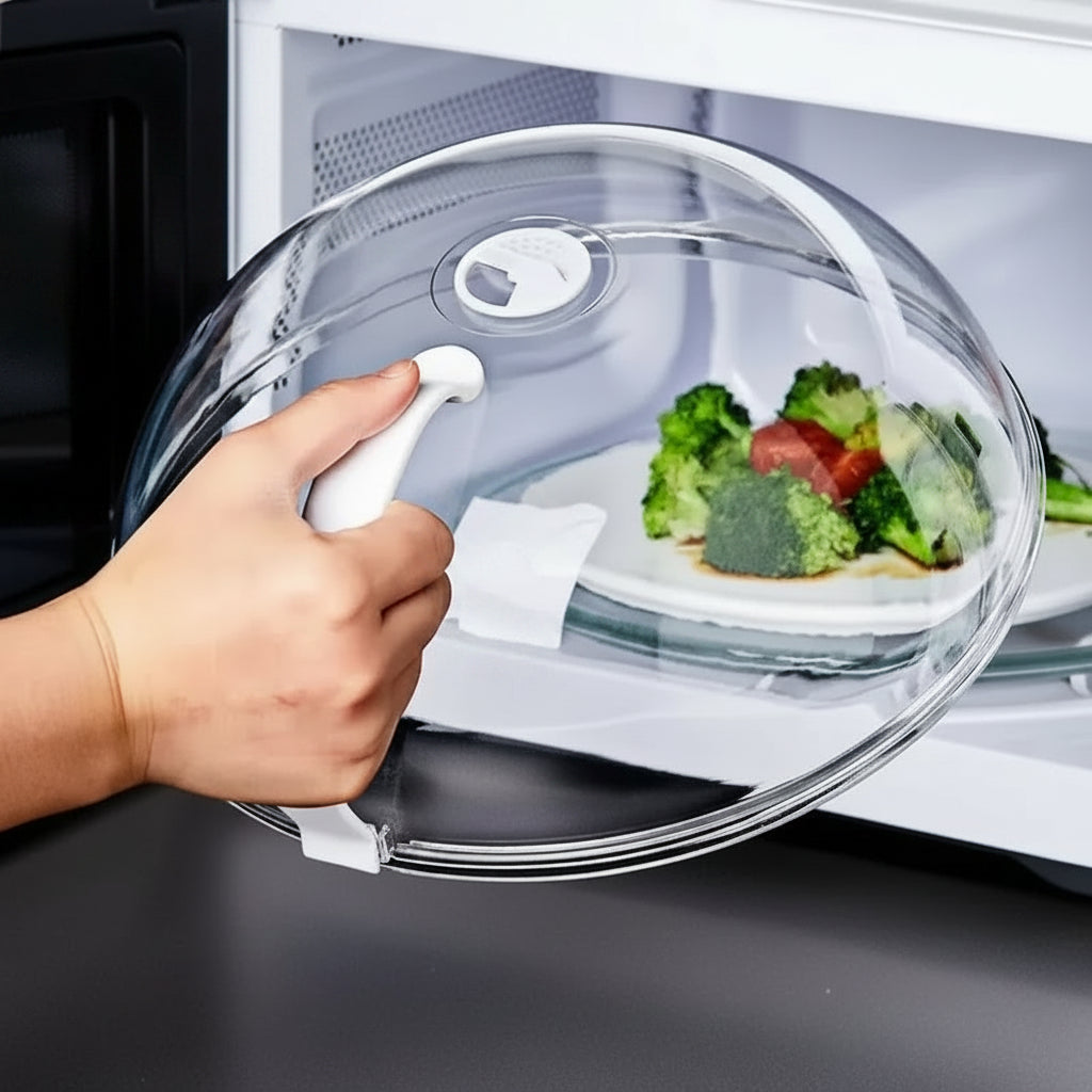 High-Temperature Resistant Microwave Cover - Clear Food Splatter Shield 15