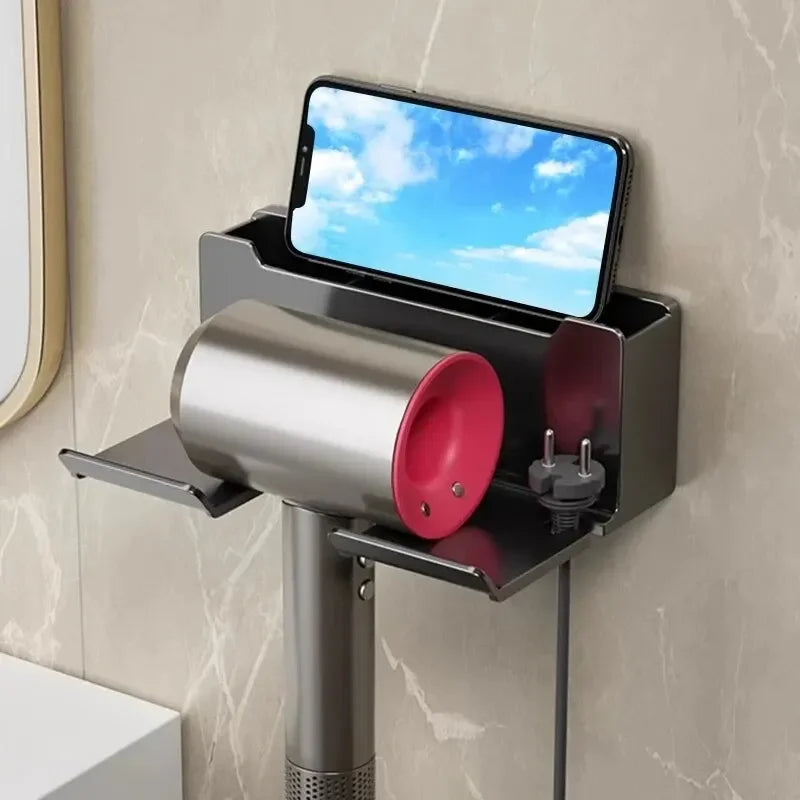 DRYVAULT – Support mural compact pour rangement organisé de sèche-cheveux