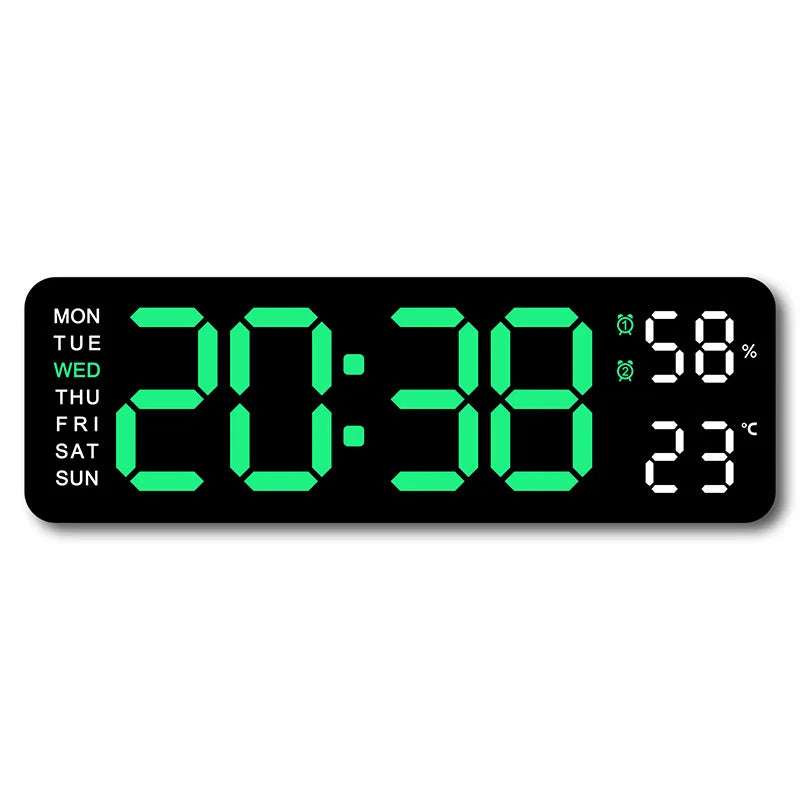 Modern LED Wall Clock with Alarm & Thermometer - Minimalist Home Decor 8
