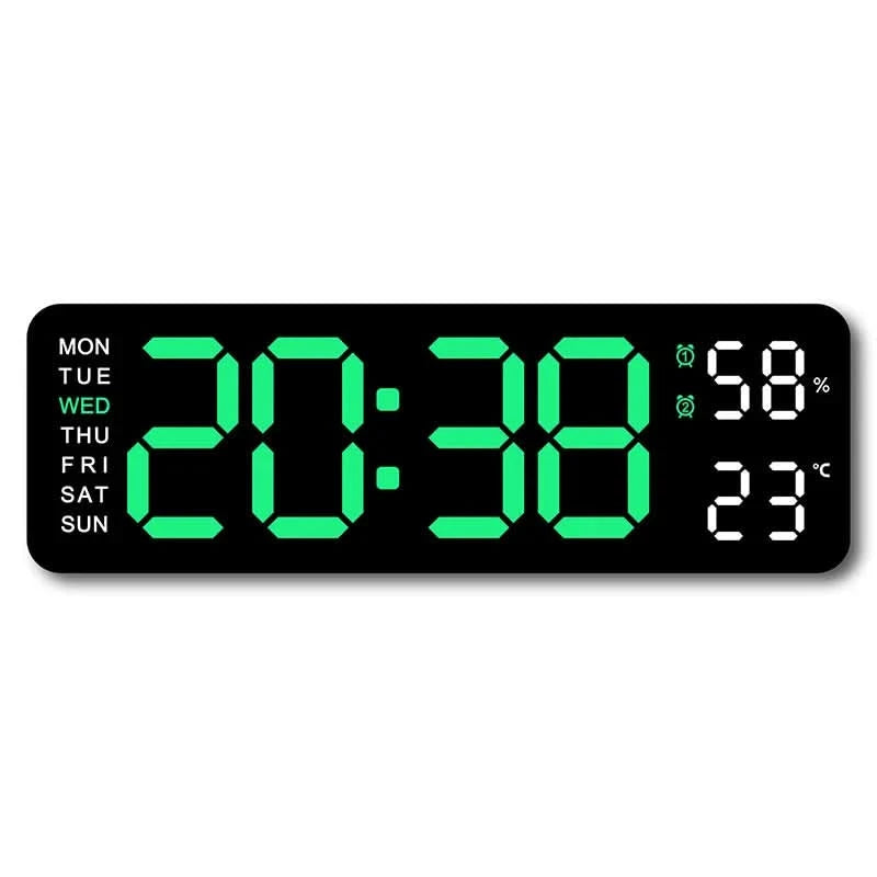 Modern LED Wall Clock with Alarm & Thermometer - Minimalist Home Decor 8