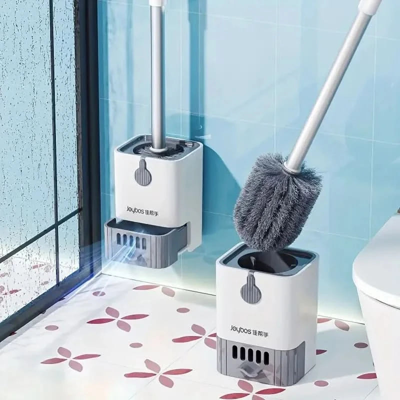 Modern Toilet Brush Set with Holder - Durable PP & Stainless Steel Design 7