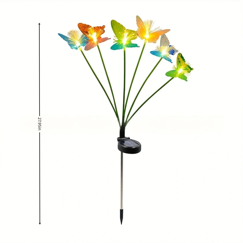 BUTTERFLYLIVA – Lumières solaires papillon à fibre optique pour jardin