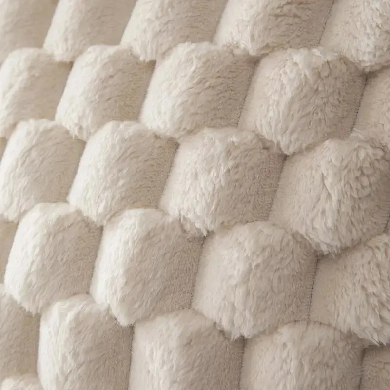 GRIDHAVEN – 3D Textured Pillowcase for Living Room Comfort
