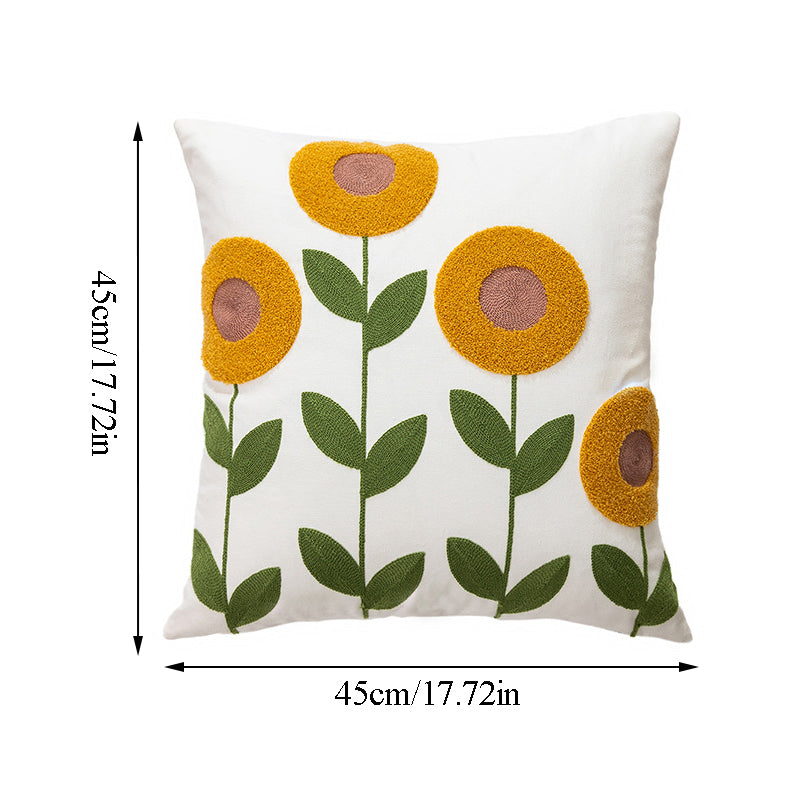 EMBROIDERLIVA – Embroidered Throw Pillow Cover for Cozy Decor