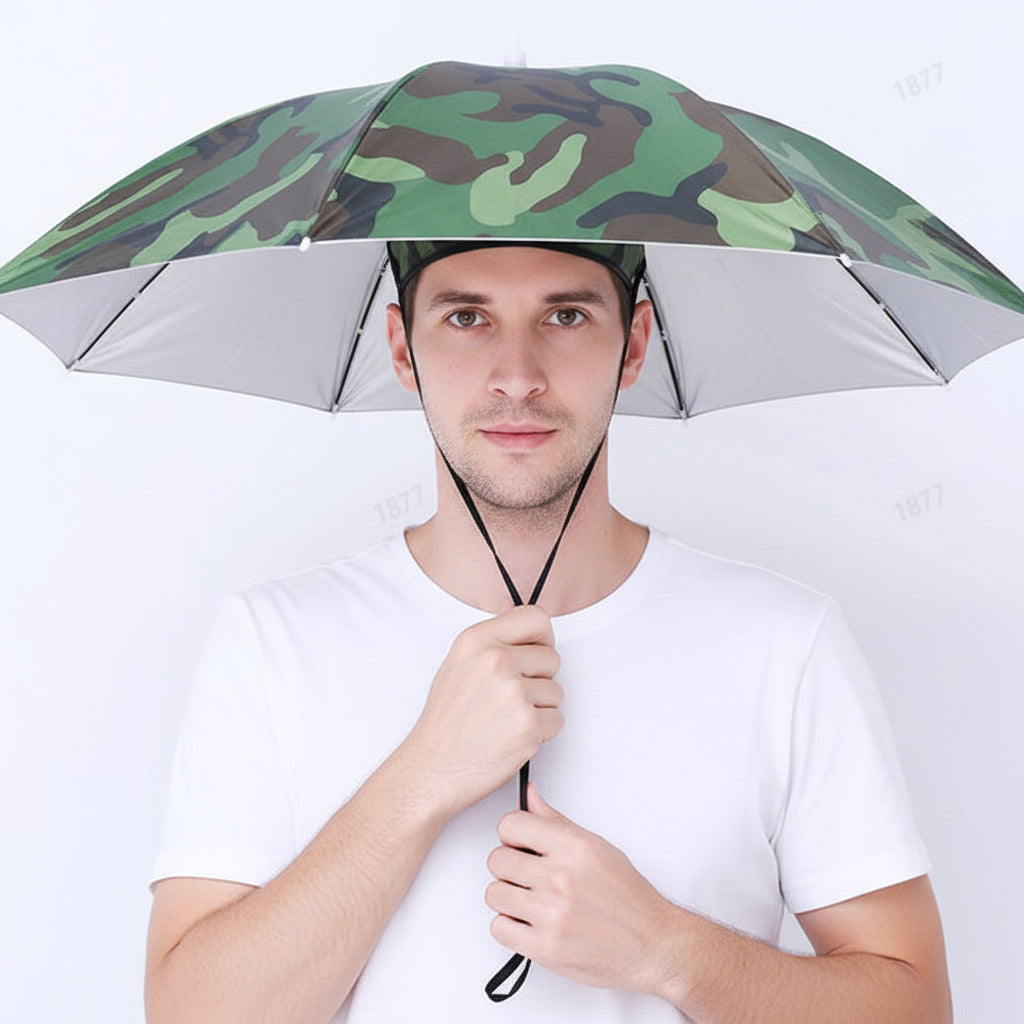 SKYSHADE - Leichter, freihändiger Regenschirmhut für Sonnenschutz im Freien