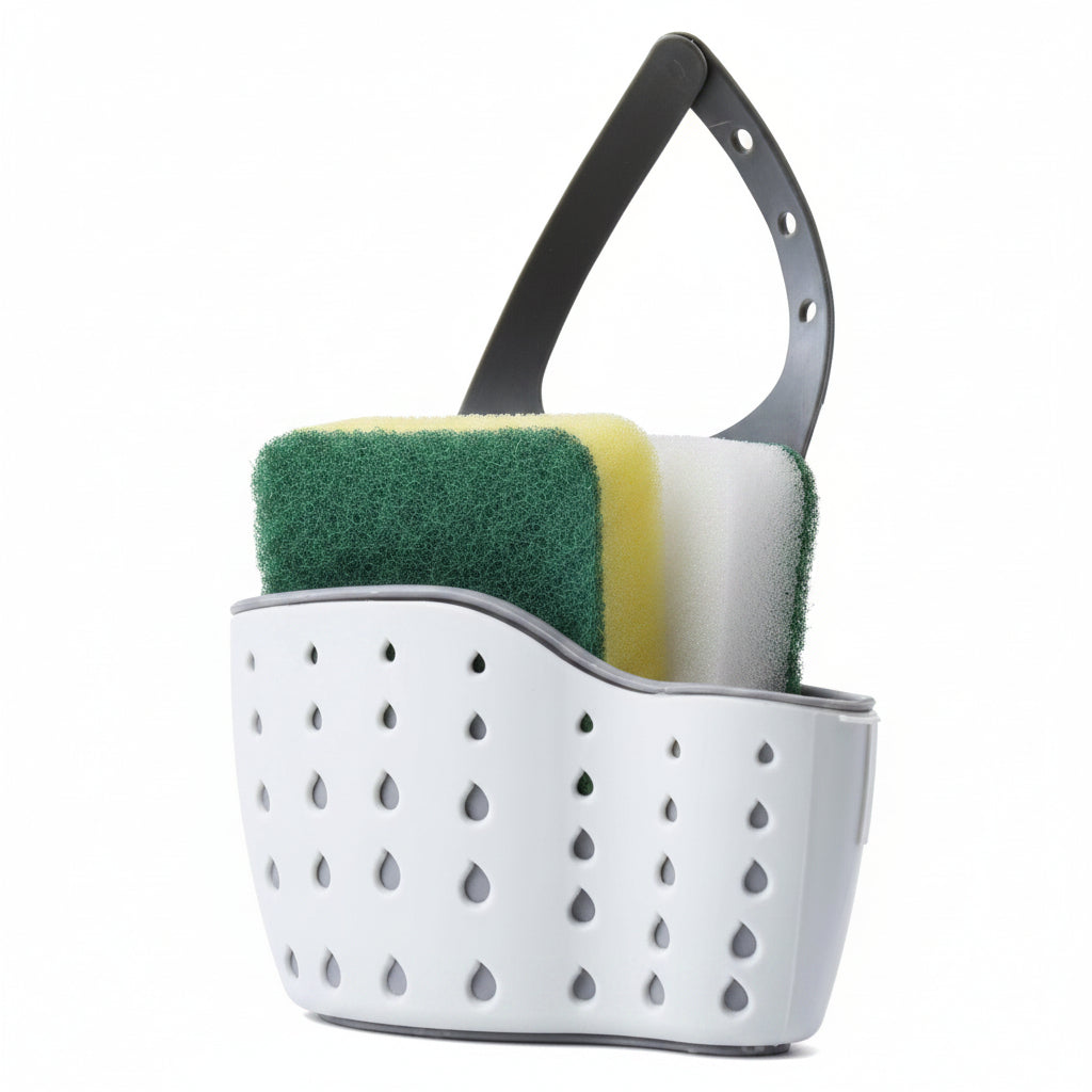 SINKORGANIX – Adjustable Sink Storage Tray with Sponges Set