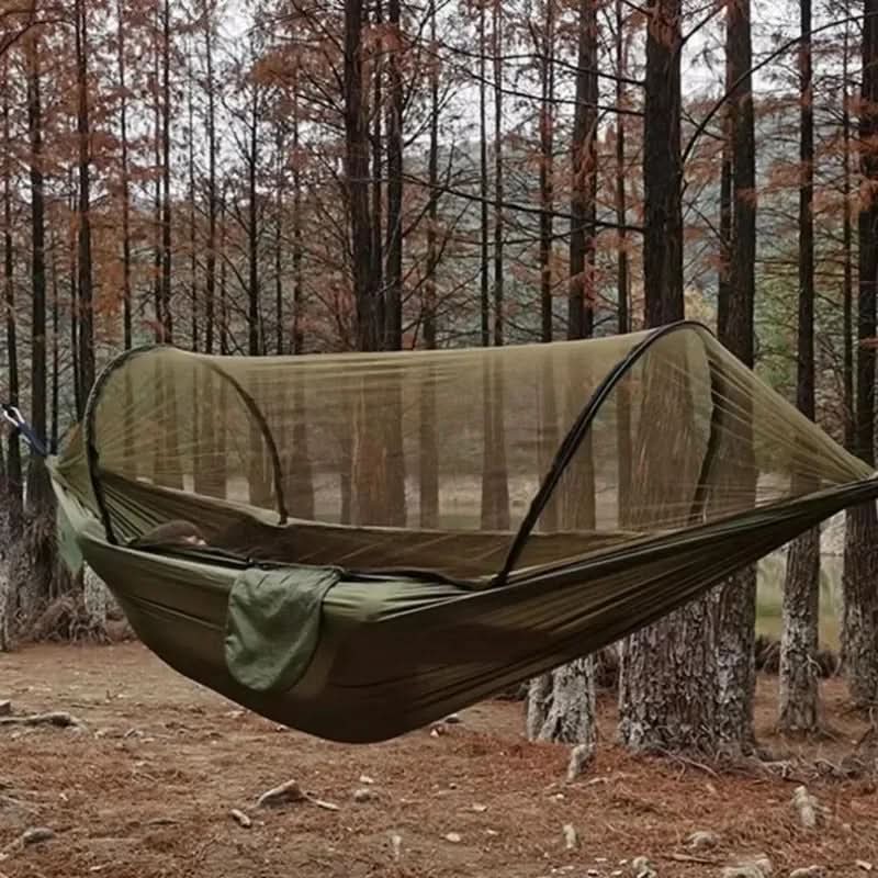 Camping-Hängematte mit Moskitonetz | Tragbare, mückenfreie Hängematte | Rucksack-Dschungel-Hängematte