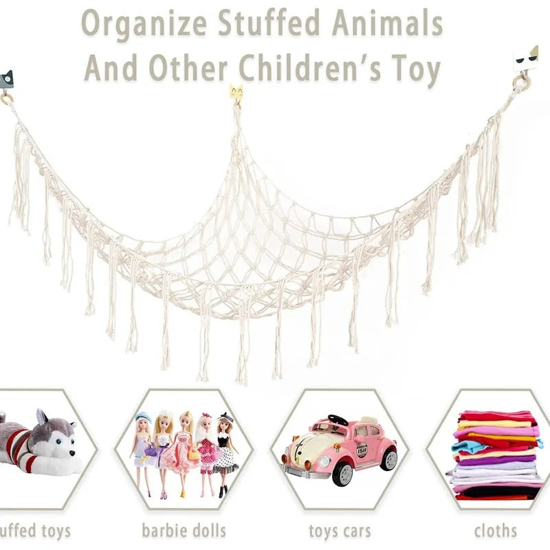 MACRANEST – Filet de jouets tissé main pour décoration cosy