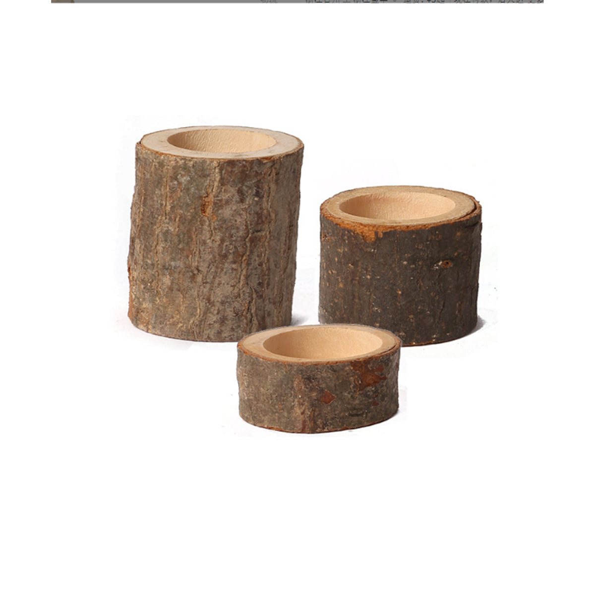 CANDLEFLOW – Three-Piece Wooden Tea Lamp Decor Set