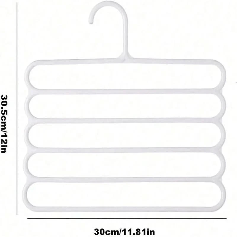Space-Saving Multi-Layer Pants Hanger Rack – Durable Plastic Pant Hangers with Clips for Organized Wardrobe 5
