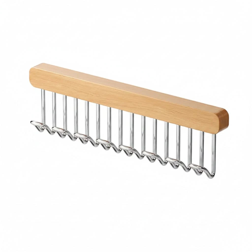 Space-Saving Pull-Out Closet Rod for Efficient Wardrobe Organization 6