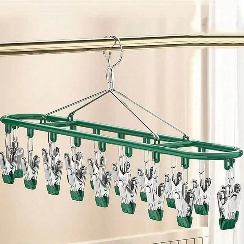 Stainless Steel Clothes Drying Rack with Windproof Hook - Space-Saving Laundry Rack 8