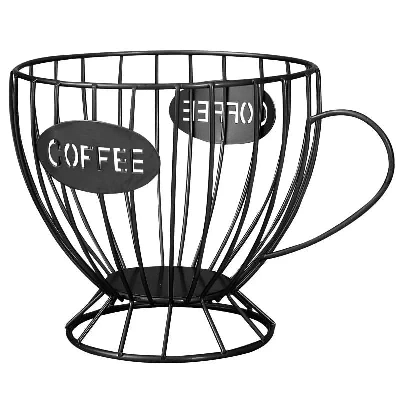 Stylish Metal Coffee Pod Holder - Large Capacity K Cup Storage Organizer 7