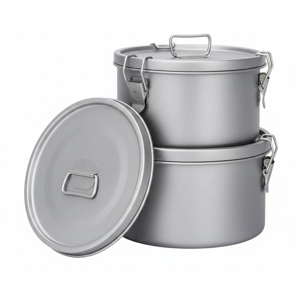 Titanium Food Storage Container with Dual Lids - Versatile Meal Prep Solution 2