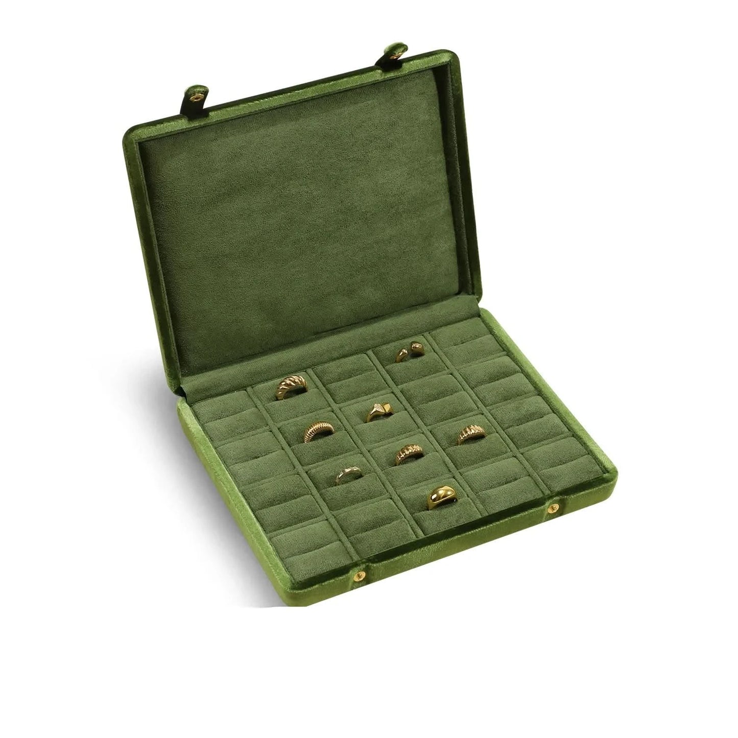 Velvet Jewelry Storage Case - Large Jewelry Box Organizer for Rings, Earrings & Pendants 15