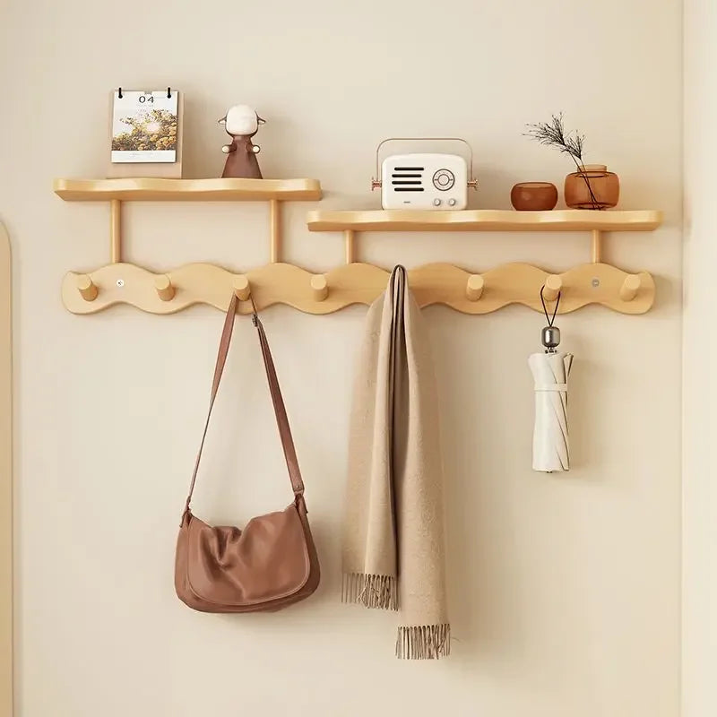 Wall Mounted Storage Rack for Clothes and Hats - Stylish Entrance Organizer 2