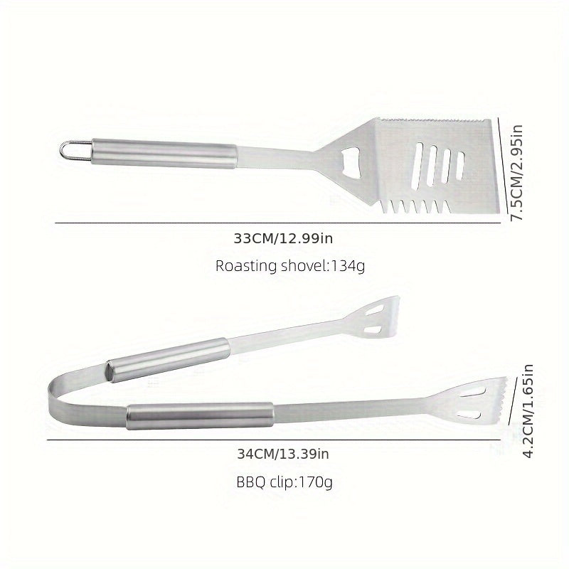 GRILLMASTER – Ensemble d'outils pour barbecue en acier inoxydable avec étui de transport