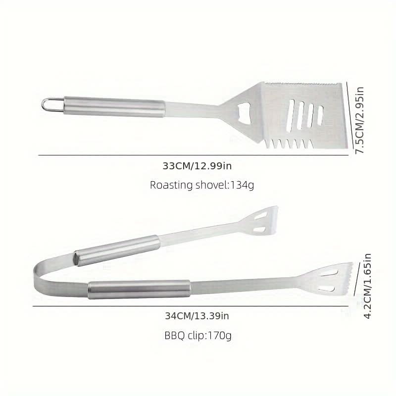 GRILLMASTER – Edelstahl BBQ Werkzeugset mit Tragetasche