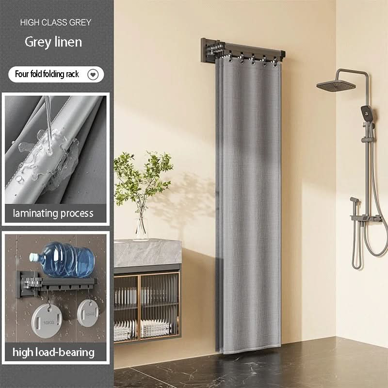DRYDIVA – Foldable Shower Curtain Rod Partition Set
