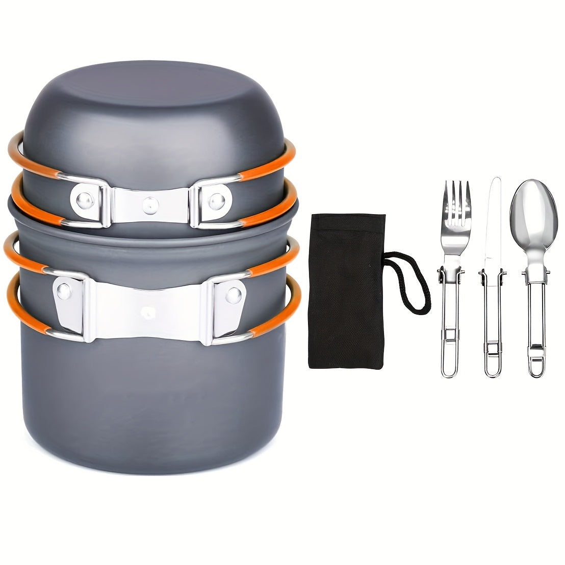 HIKEFLOW – Backpacking Cookware Kit with Fork & Spoon
