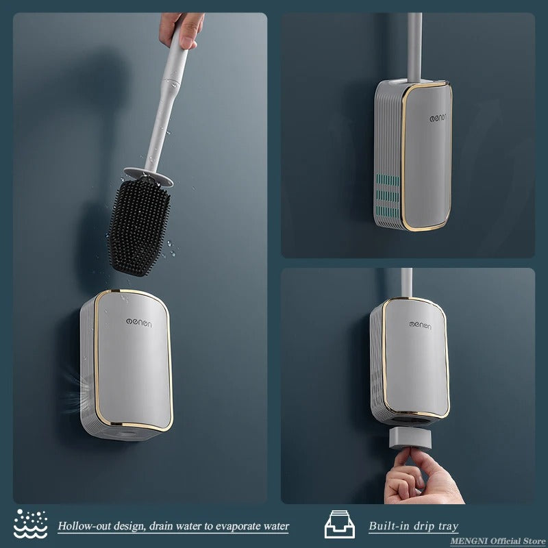 LUXCLEANSE – Wall Mounted Quick Dry Toilet Brush Set