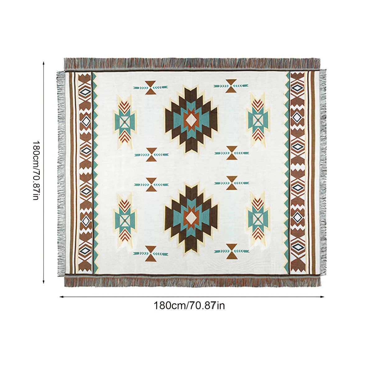 BohoLiving - Südwestlicher Jacquard-Picknickdecke