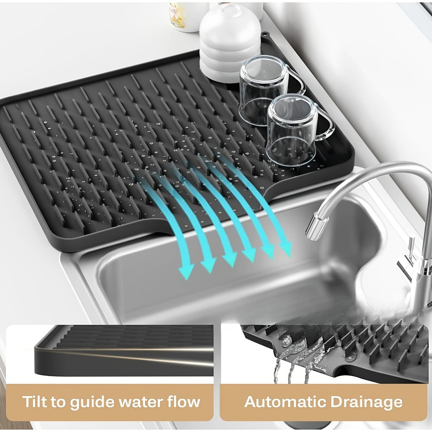 DRAINFLOW – Kitchen Drain Drying Mat