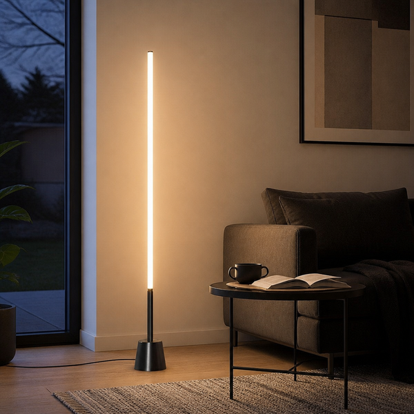 LUMIORBIT – Lampadaire à 360° pour une ambiance intérieure raffinée