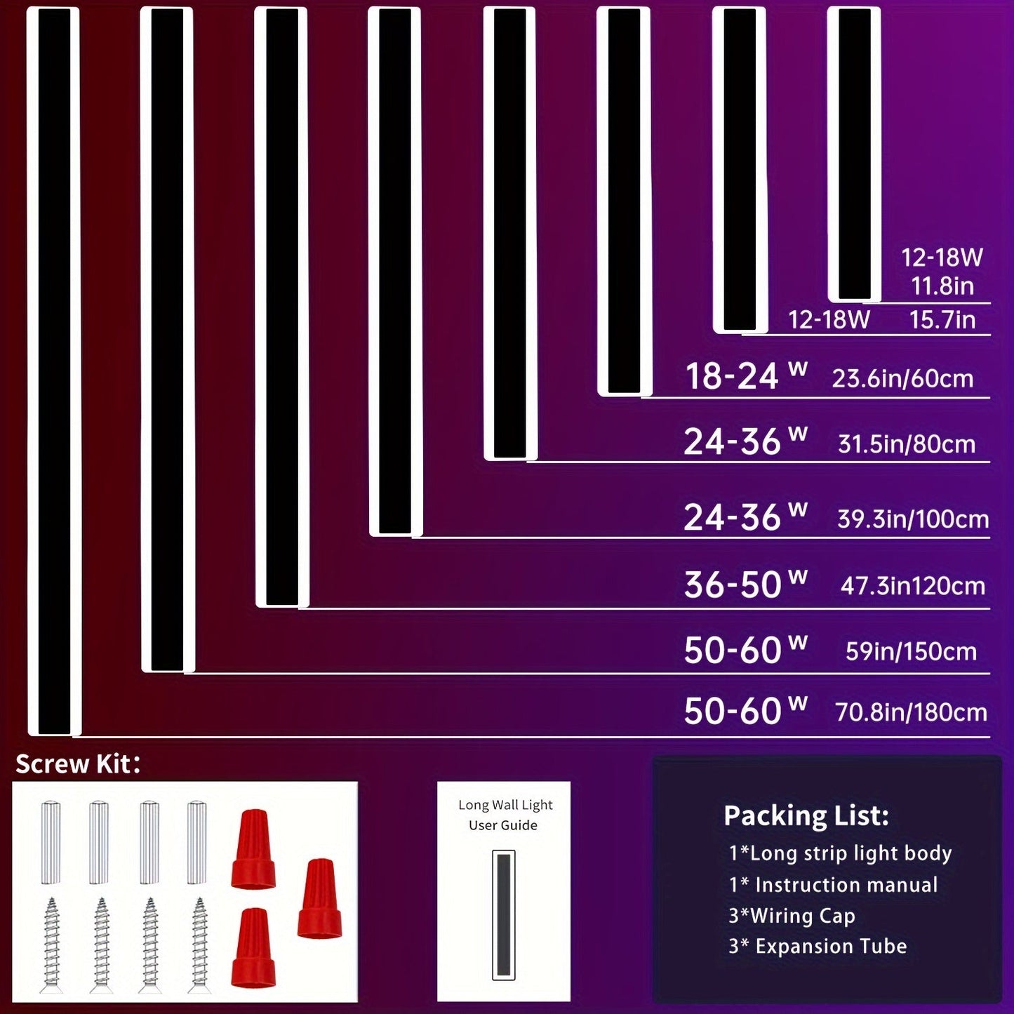 Valtora - Linear Outdoor Wall Strip Light