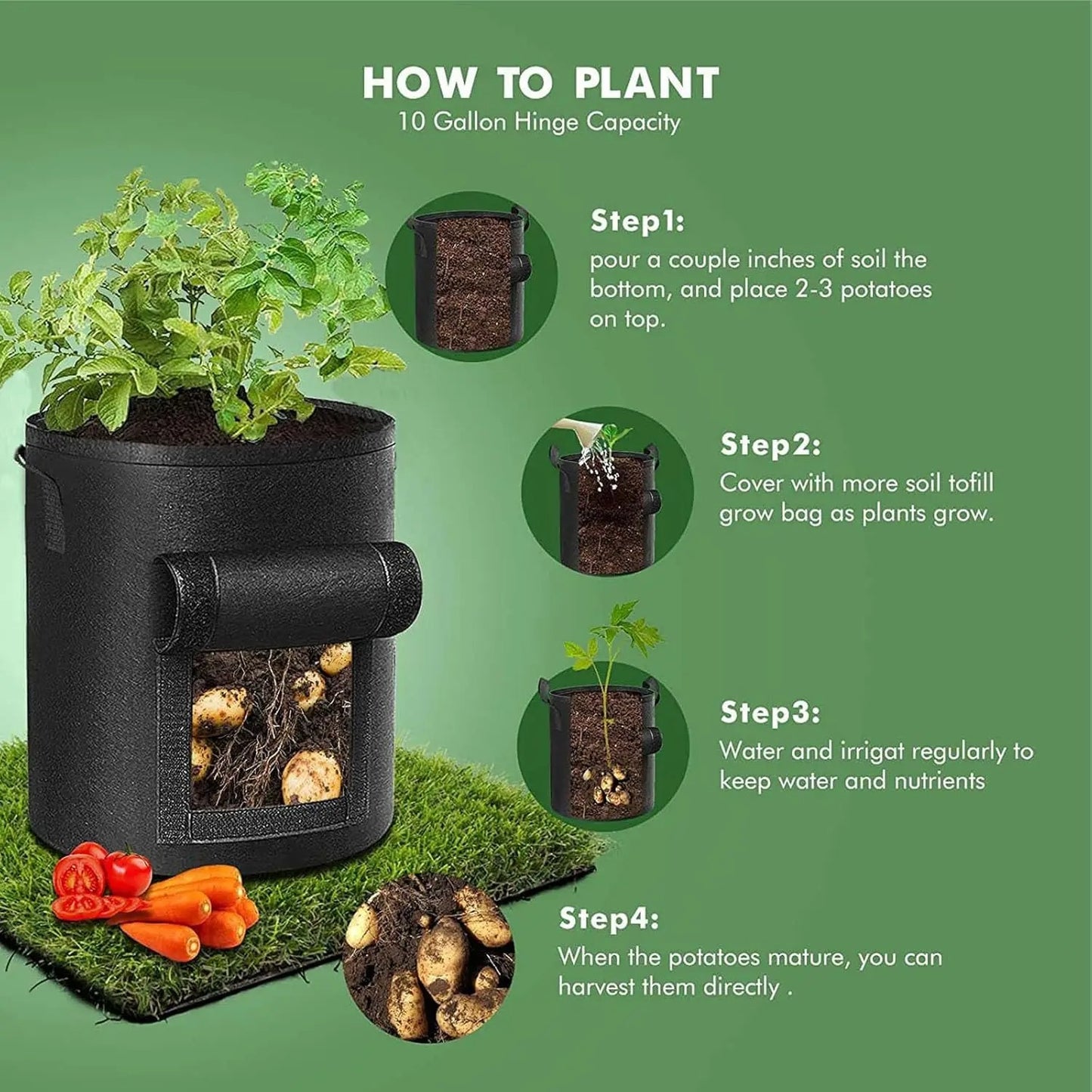 ROOTHARVEST – Fabric Potato Grow Bag