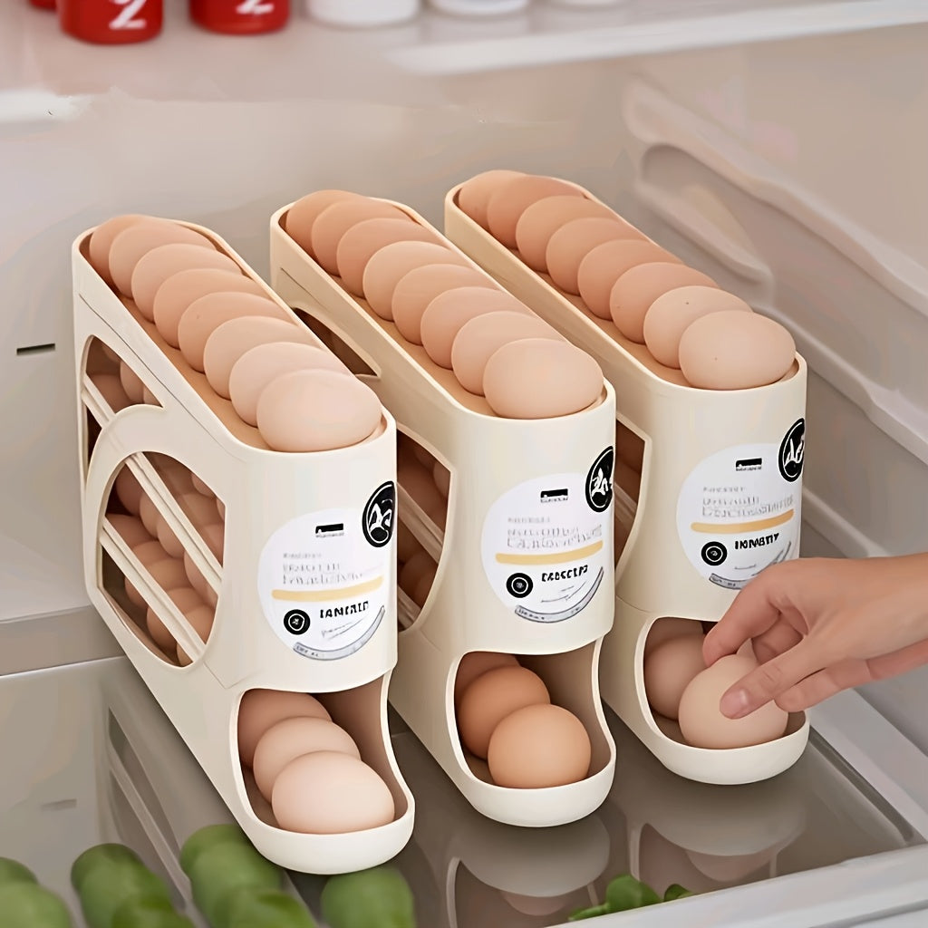 EGGROLLA – 4 Tier Rolling Egg Storage Organizer
