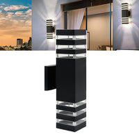 NoirLuma - 3-Layer Square Outdoor Wall Light
