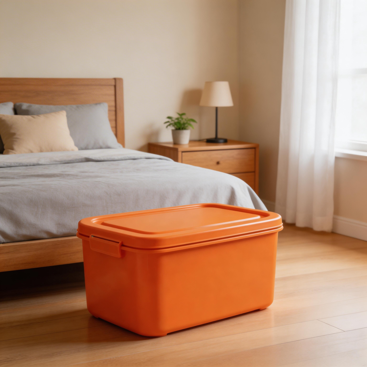 BOXAVERA – orange organizerboks til moderne opbevaring i hjemmet